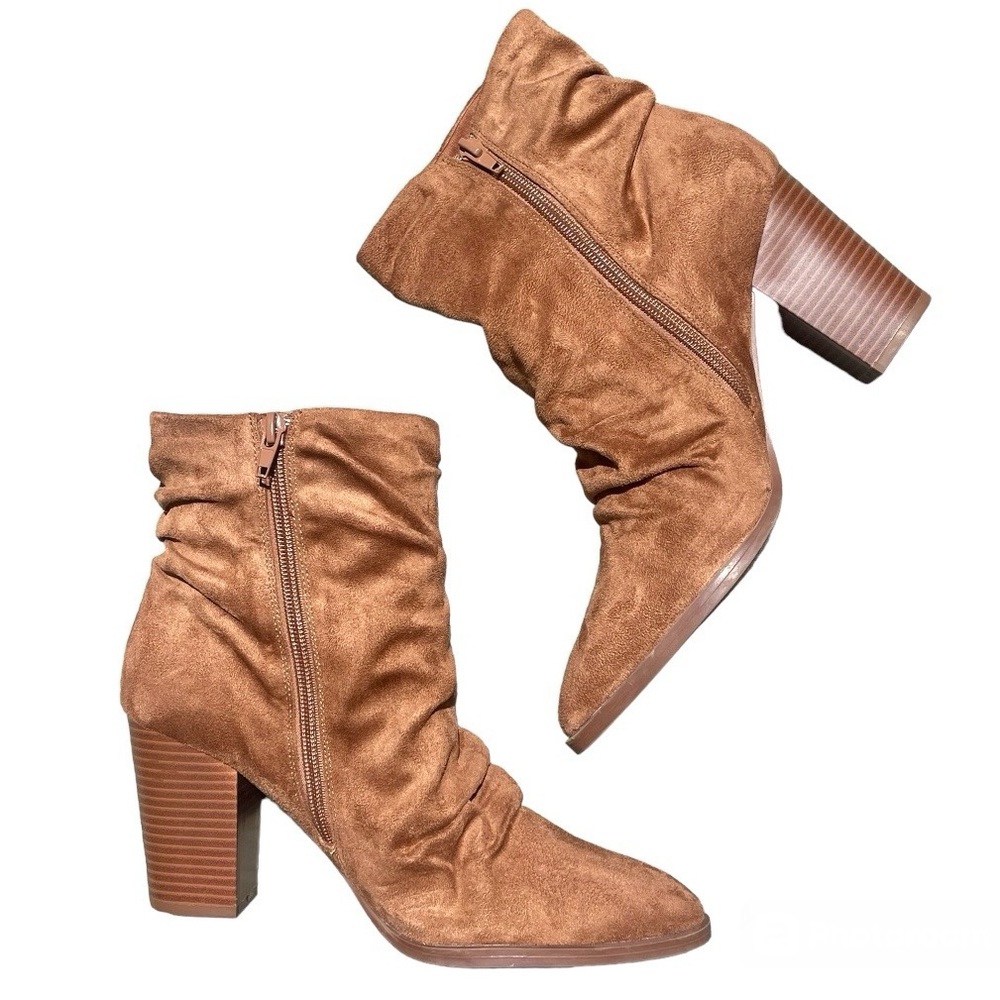 Qupid: Slouchy Pointed Toe Ankle Boot